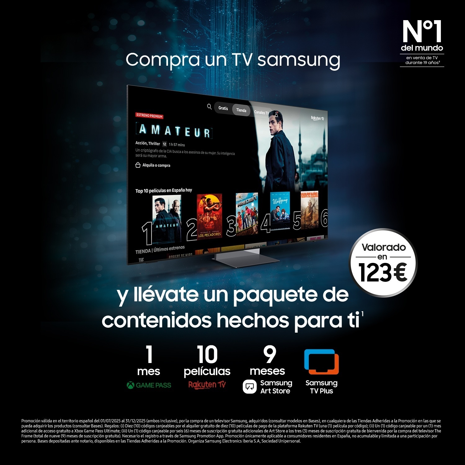 TV 85" Crystal UHD U8005F 4K Samsung Smart TV 2025 Negro