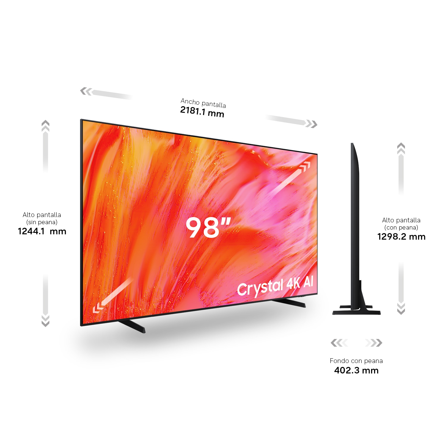 TV 98" Crystal 4K AI U9000H 4K Samsung Vision AI Smart TV (2026) Graphite