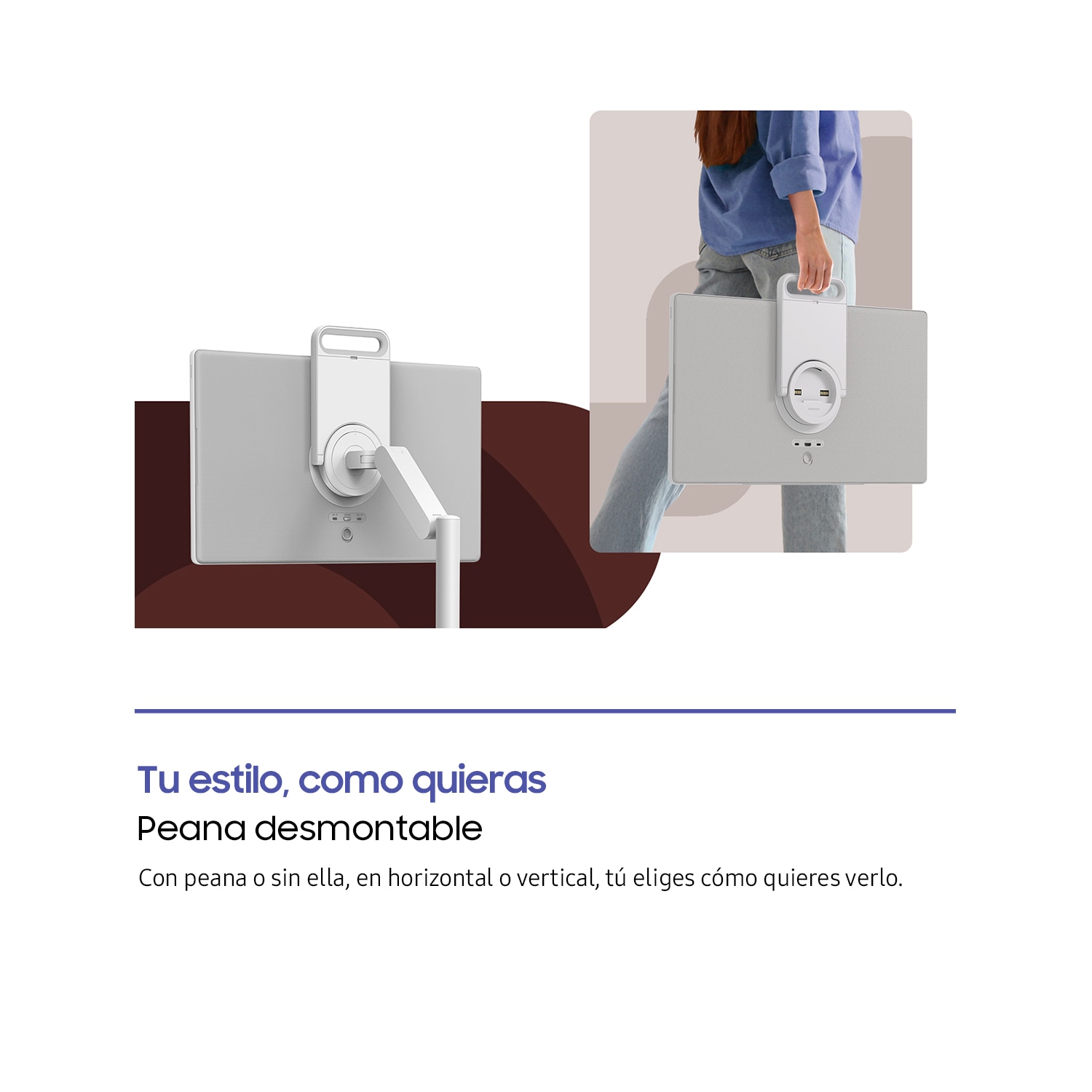 TV 27" The Movingstyle LSM7F 4K QHD Touch Interaction con Pantalla Portátil 2025 White