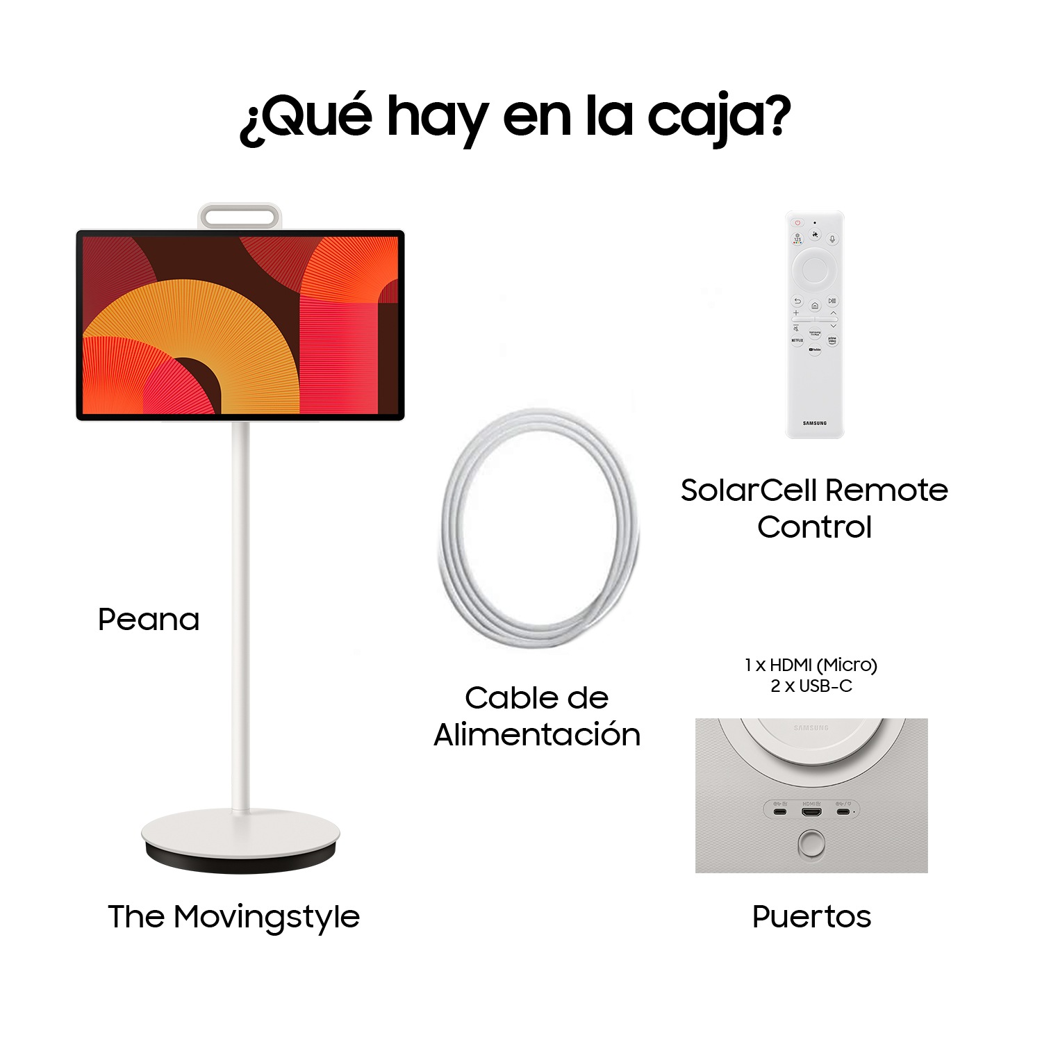 TV 27" The Movingstyle LSM7F 4K QHD Touch Interaction con Pantalla Portátil 2025 White