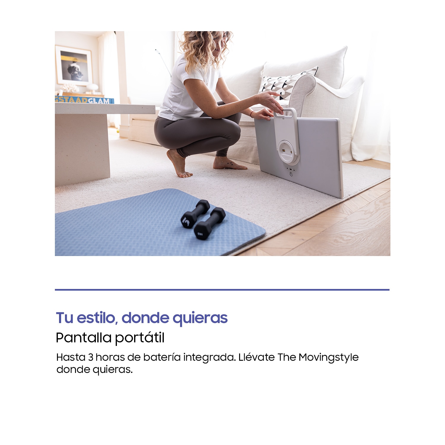 TV 27" The Movingstyle LSM7F 4K QHD Touch Interaction con Pantalla Portátil 2025 White