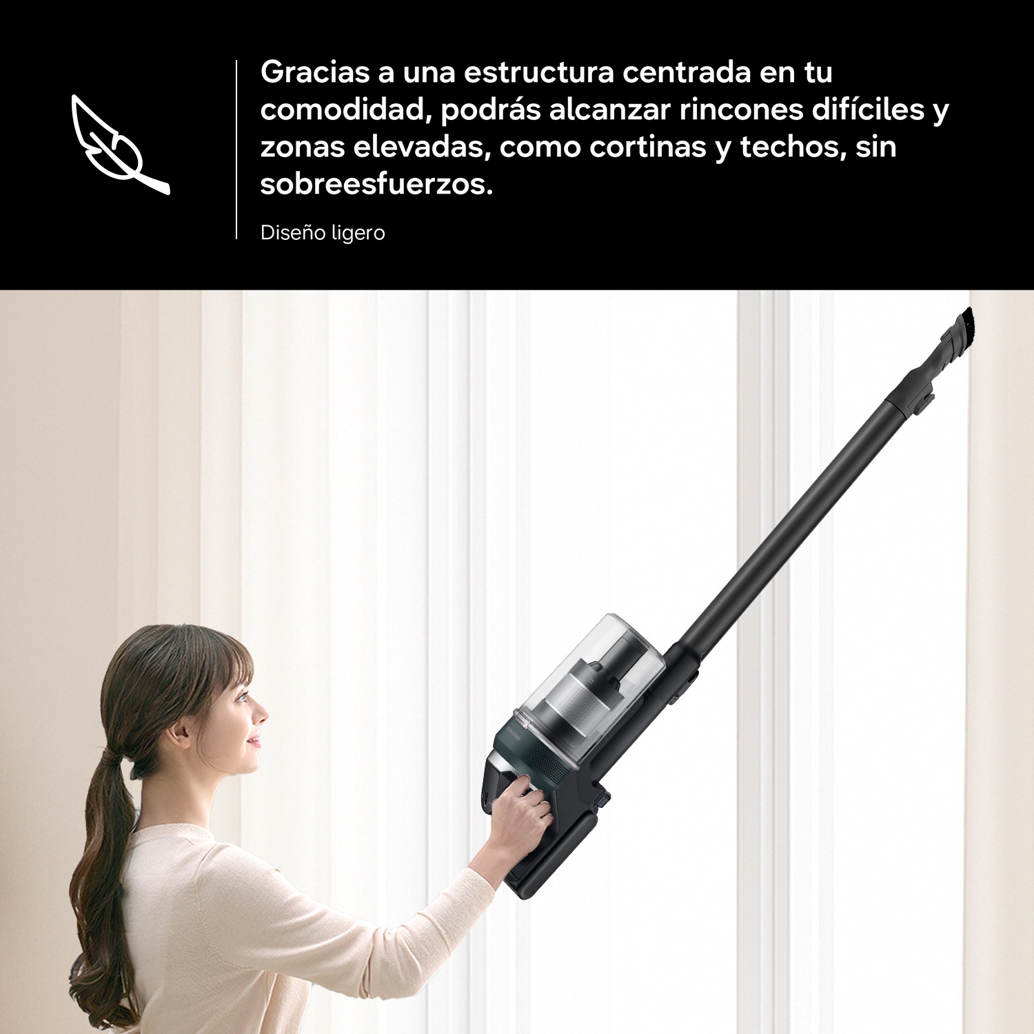 Aspiradora sin cable Jet 95S Pet 280AW Sistema de Filtración HEPA VS70H28GLT/WA ​ ​ Verde