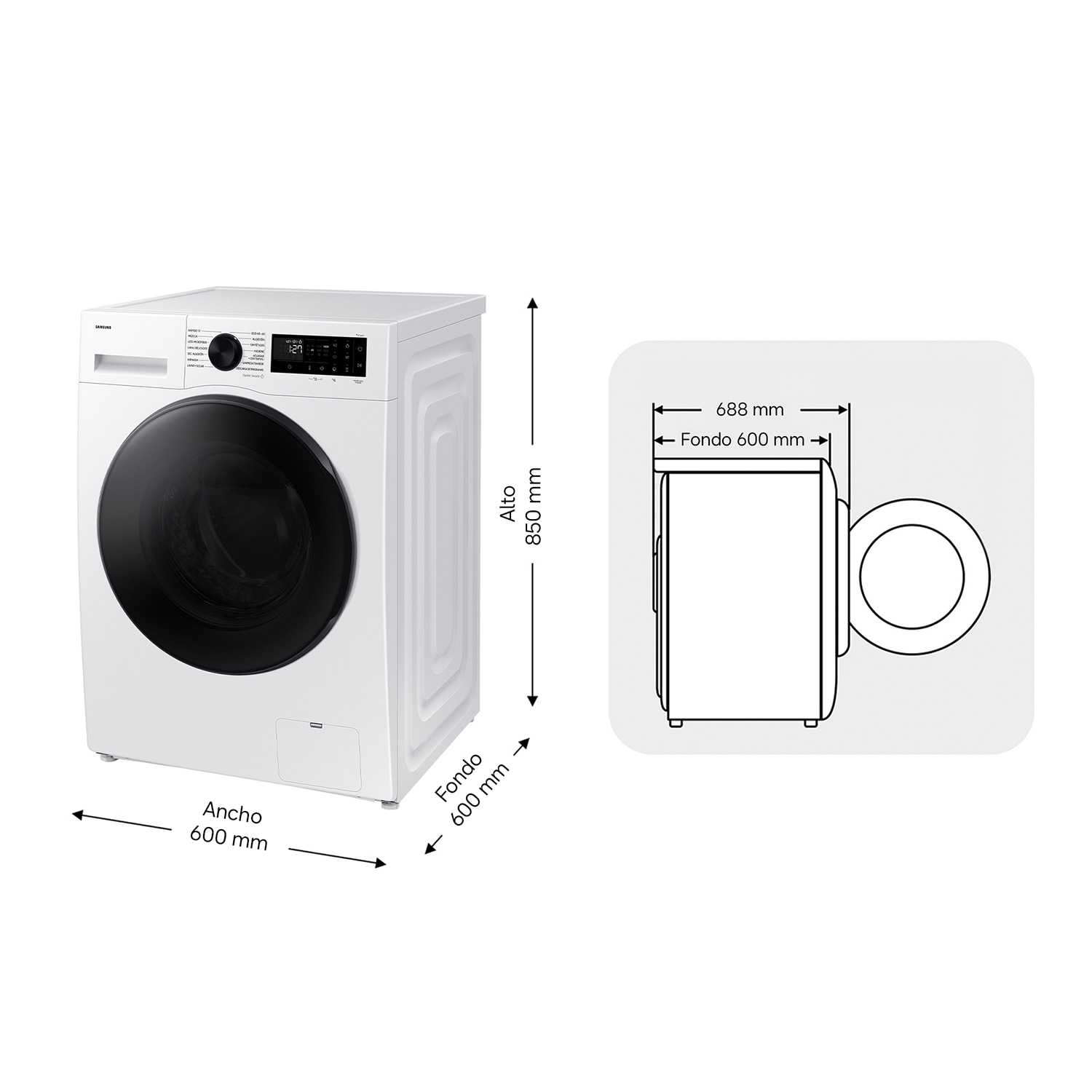 Lavasecadora 11kg/6kg AI EcoBubble™ Clase D/A Blanca WD11DG5B15BEEC
