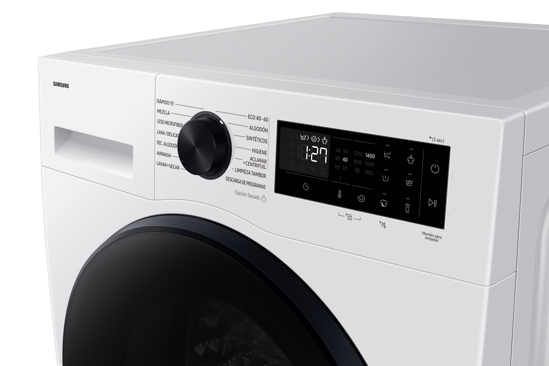 Lavasecadora 9kg/6kg AI EcoBubble™ Clase D/A Blanca WD90DG5B15BEEC Panel-Control White 