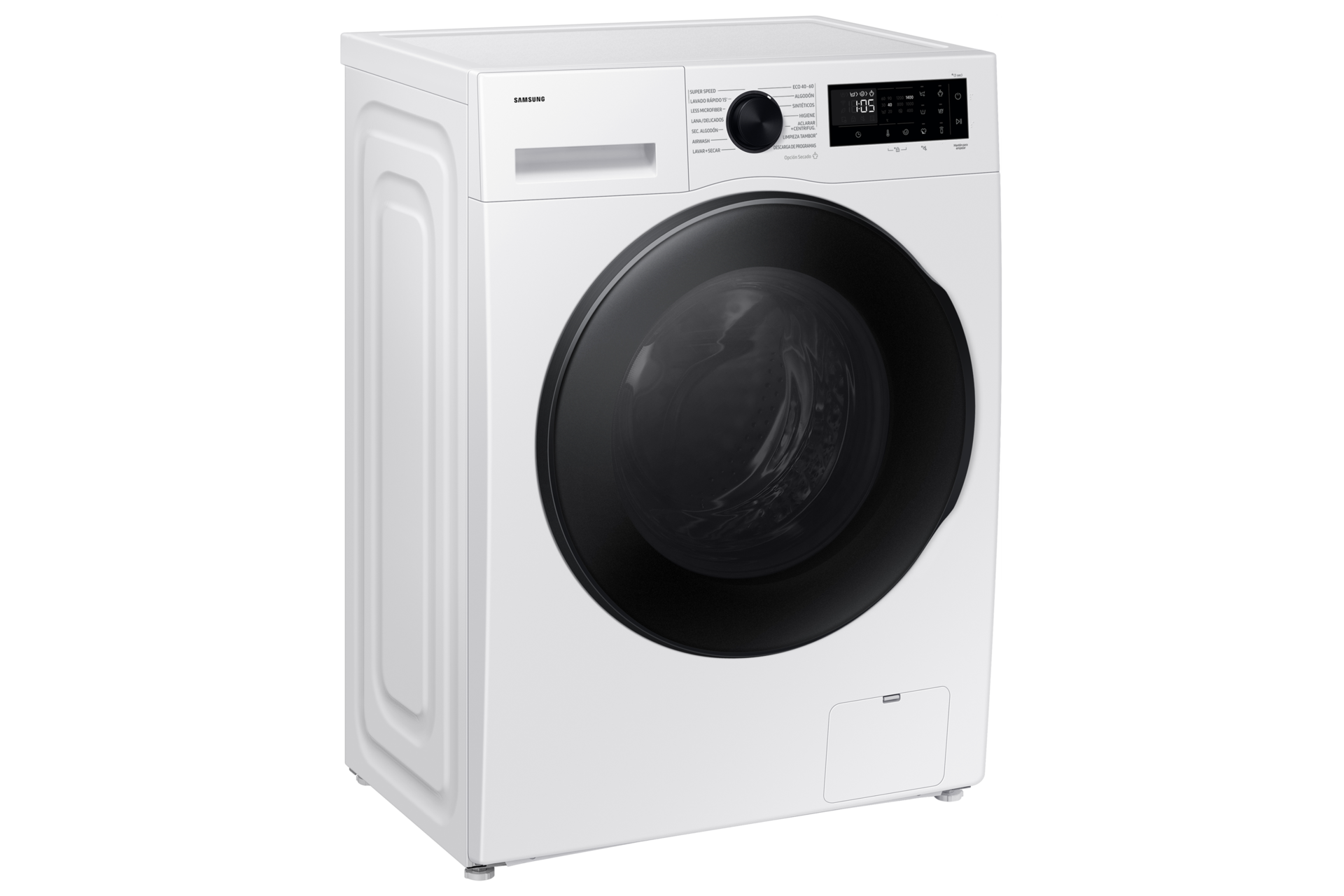 Lavasecadora con fondo reducido 9kg/5kg AI Ecobubble™ Clase E/A-10% Blanca WD90DG5G34BEEC L-Perspective White 