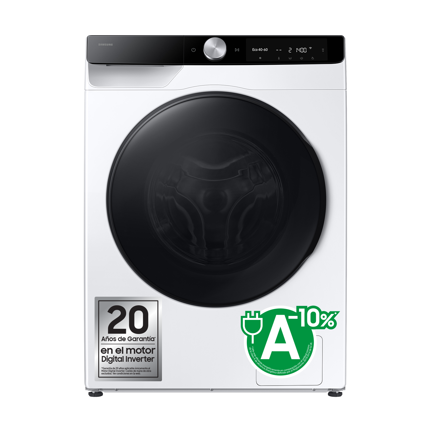 Lavasecadora con fondo reducido 9kg/5kg Autodosificación Clase E/A Blanca WD90DG6G94BKU3 Blanco