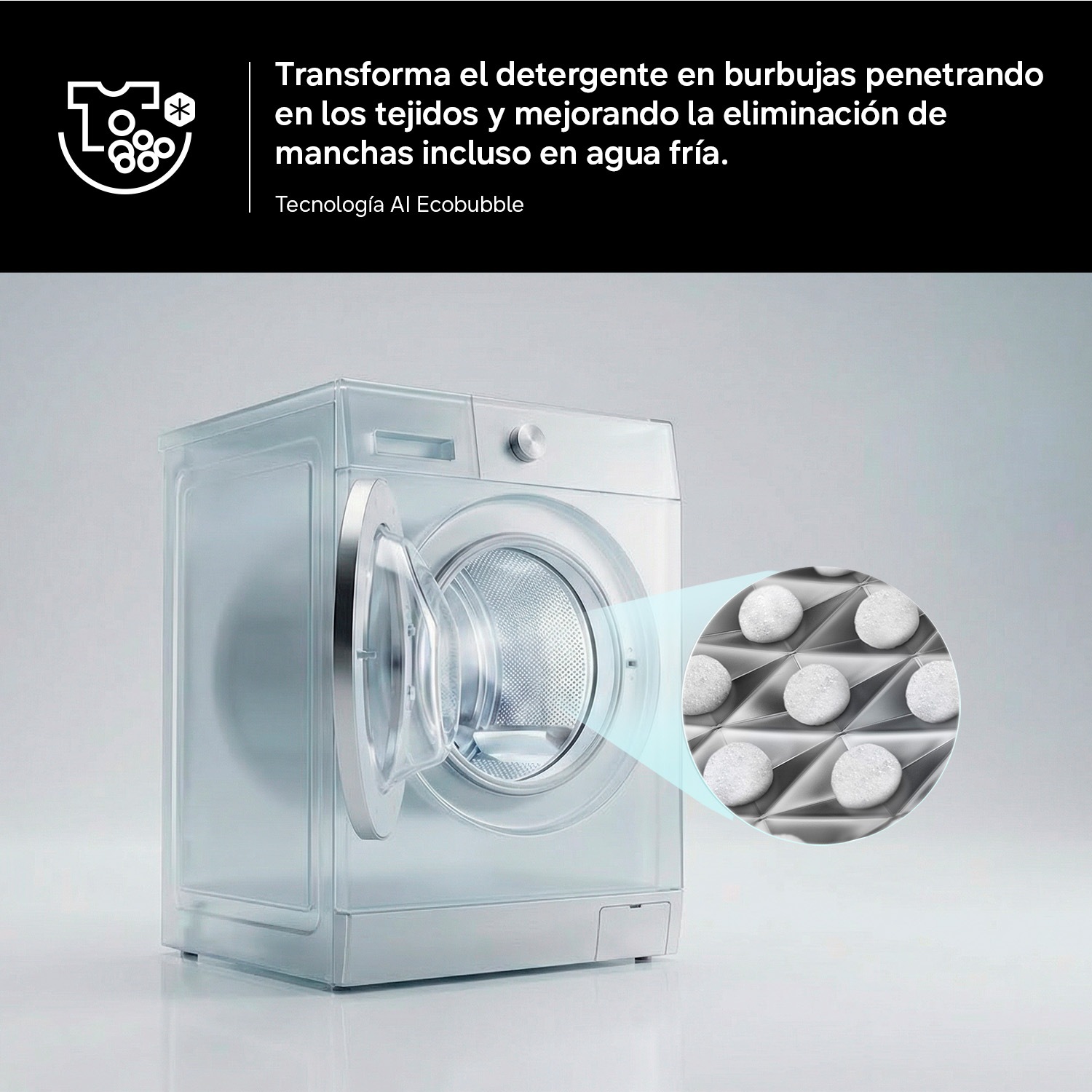 Combo AI Ecobubble™ and AI Energy Mode 9kg + 6kg Detail-Drum Refined Inox 