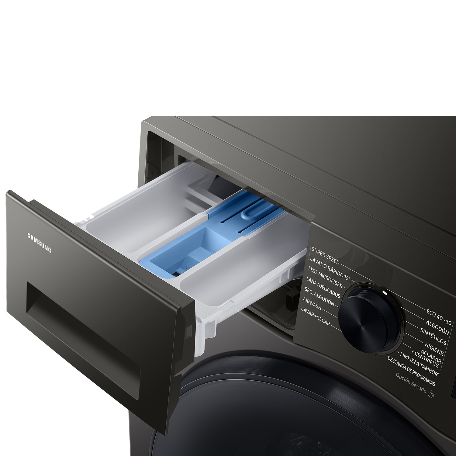 Lavasecadora AI 9Kg/6Kg AI EcoBubble™ Clase D/A Inox WD90HG5U34BXEC ​ ​ ​ Refined Inox
