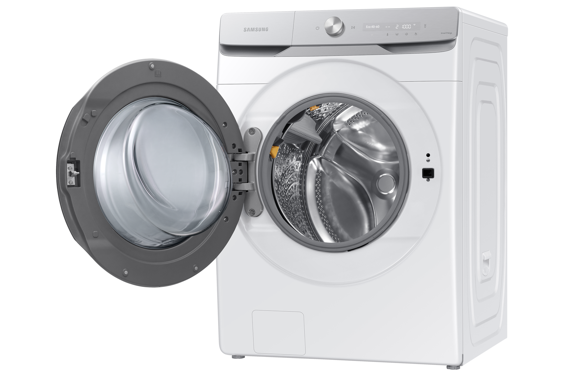 Lavadora Bespoke AI 20Kg AI EcoBubble™ Clase A Blanca WF20DG8650BWU3 R-Perspective-Open White 