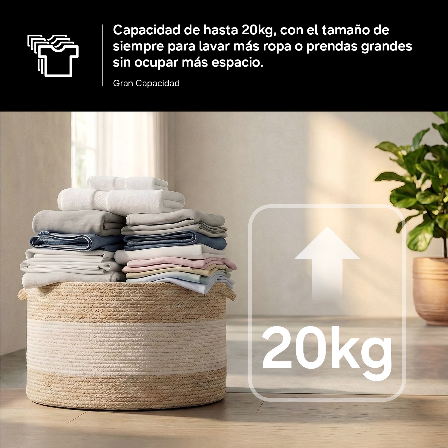 Lavadora Bespoke AI 20Kg AI EcoBubble™ Clase A Blanca WF20DG8650BWU3 Blanco