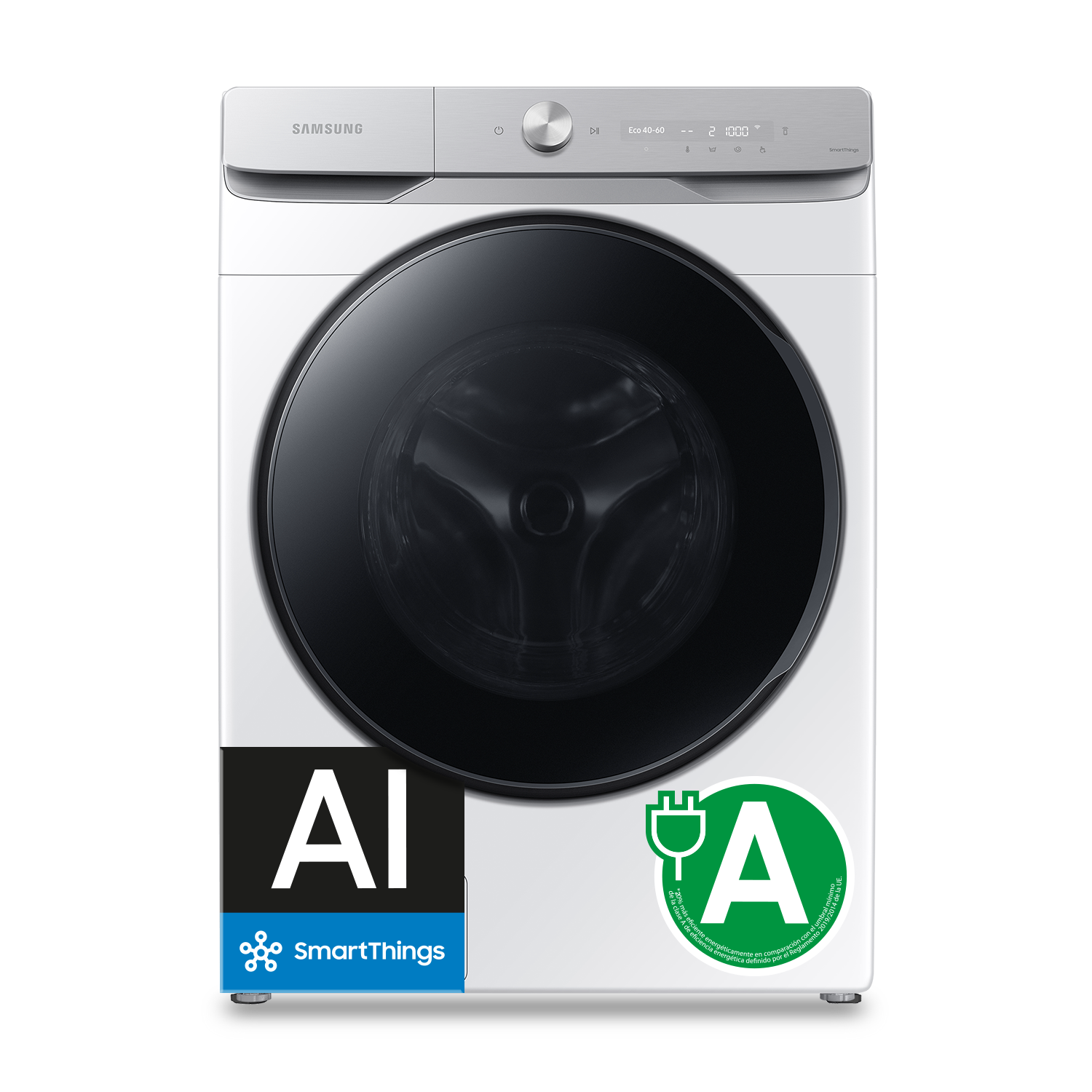 Lavadora Bespoke AI 20Kg AI EcoBubble™ Clase A Blanca WF20DG8650BWU3 Front White