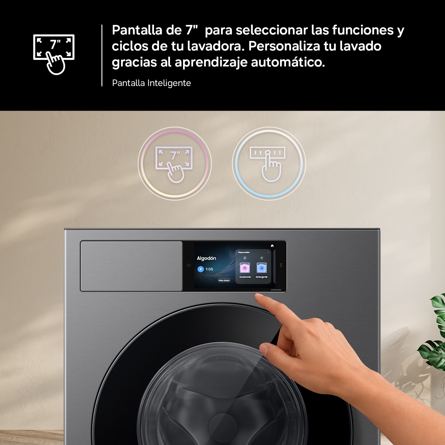 Lavadora Bespoke AI 9Kg Autodosificación Clase A Grafito WF90H09C4ST2 Gray