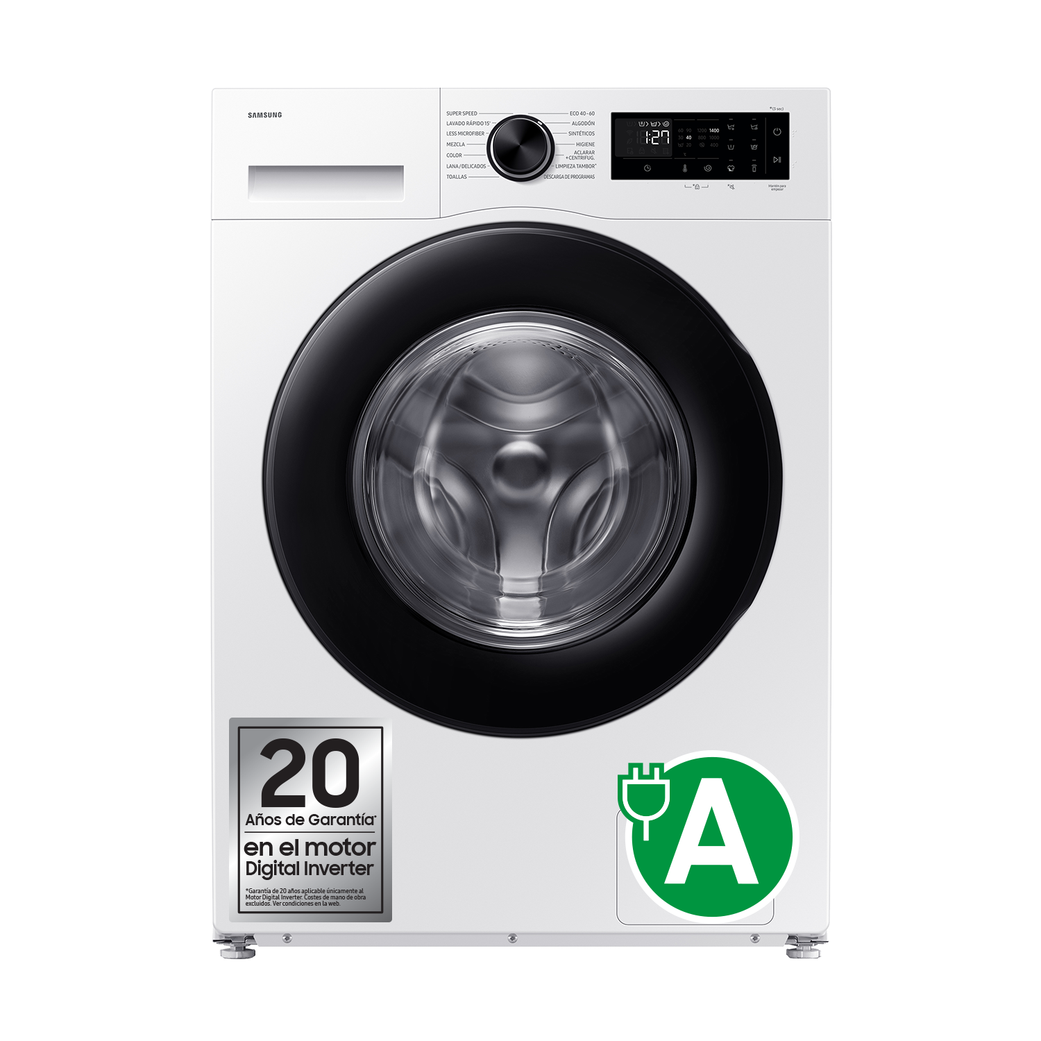 Lavadora AI 10Kg AI EcoBubble™ Clase A Blanca WW10FG5U34AEEC Blanco