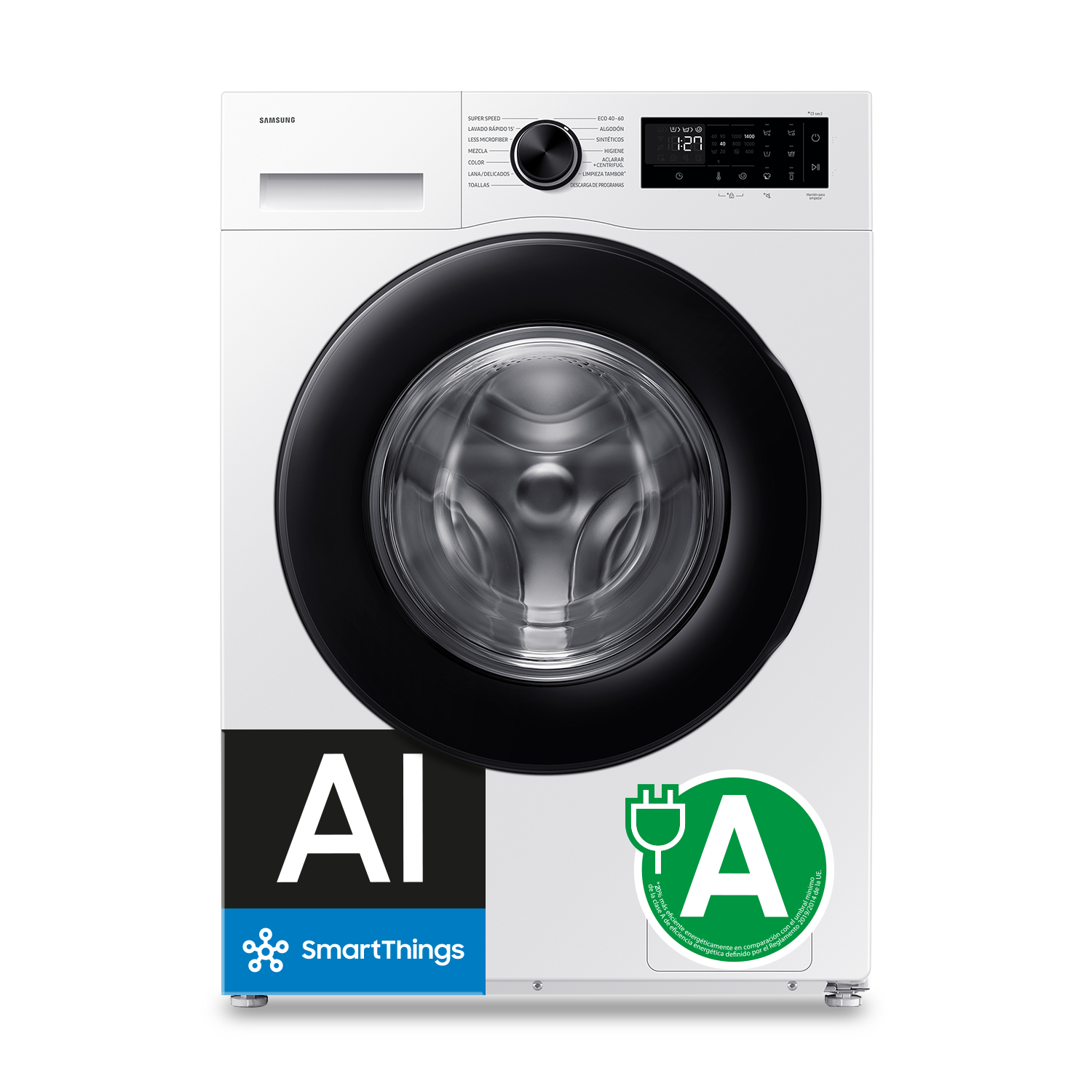 Lavadora AI 10Kg AI EcoBubble™ Clase A Blanca WW10FG5U34AEEC