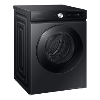 Lavadora Bespoke AI 11Kg AI EcoBubble™ Clase A Negra WW11DB7B94GBU3 L-Perspective Black 