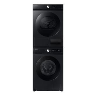 Lavadora Bespoke AI 11Kg AI EcoBubble™ Clase A Negra WW11DB7B94GBU3 Stack-Front-Door-Closed Black 