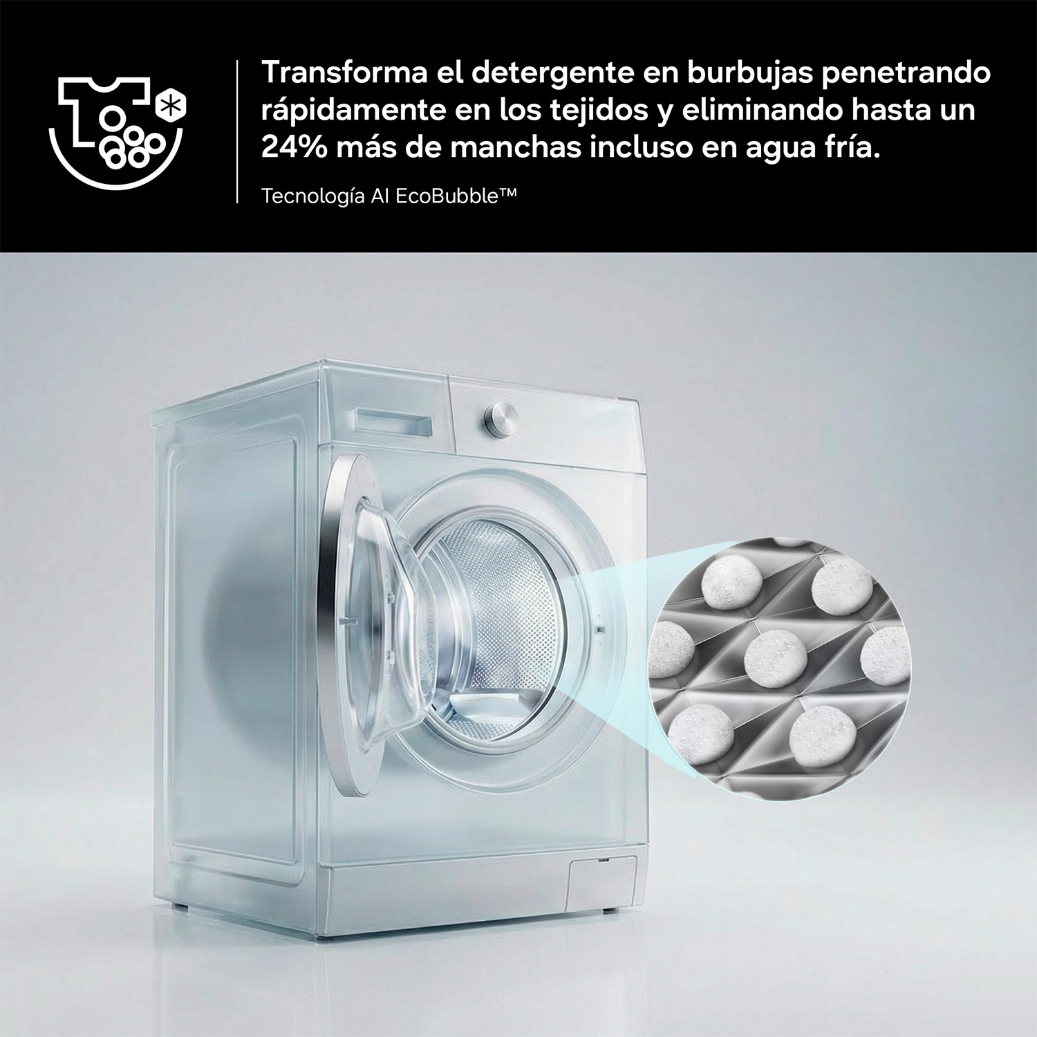 Lavadora Bespoke AI 11kg Autodosificación Clase A Blanca WW11DB8B95GHU3 Blanco