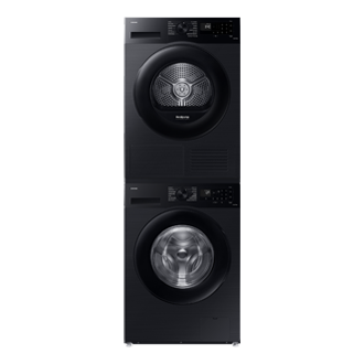 Lavadora 11kg Negra AI EcoBubble™, Clasificación Energética A WW11DG5B25ABEC Stack-Front-Door-Closed Black 