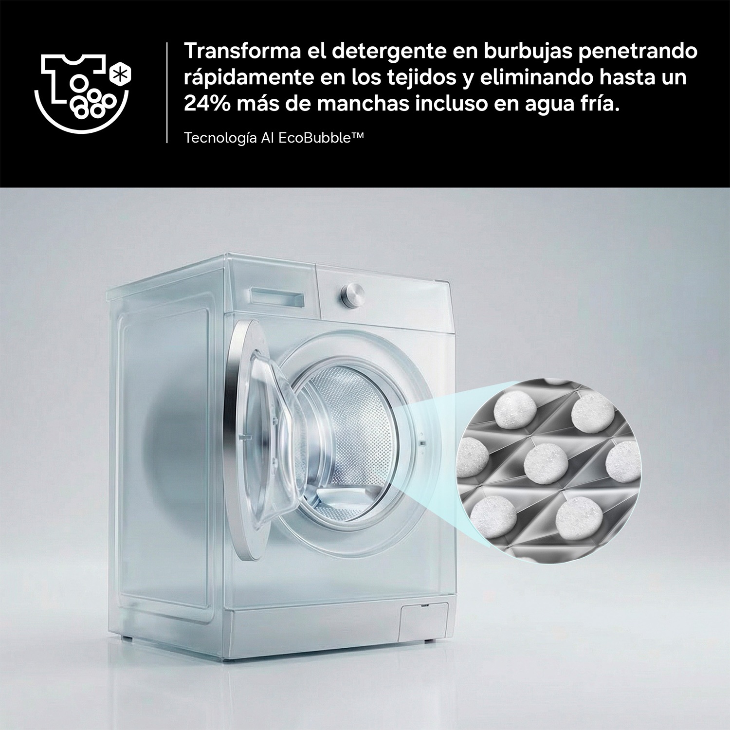 Lavadora 11kg Spacemax™ Clase A Blanca WW11DG5B25AEEC ‎ ‎ Blanco