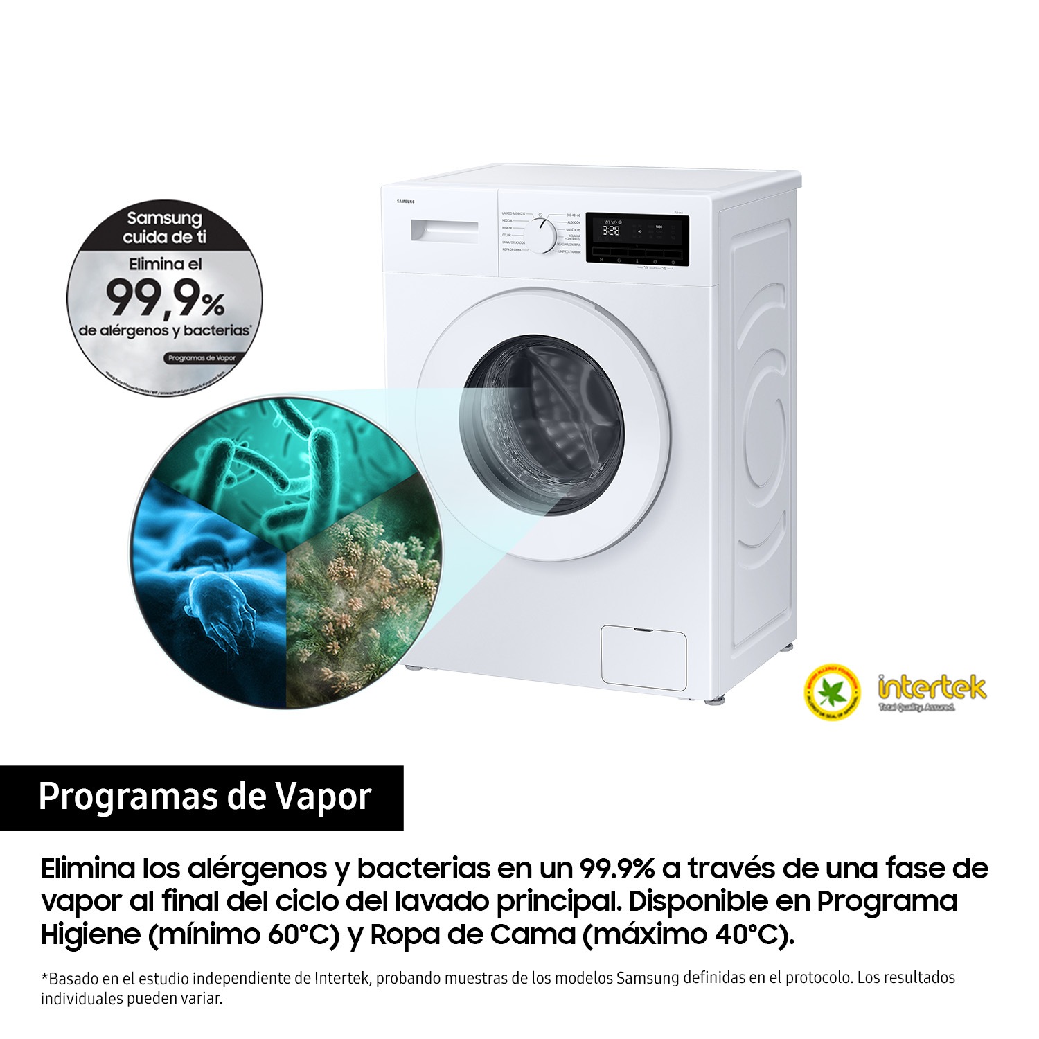 Lavadora con fondo reducido 7kg Motor Digital Inverter Clase A Blanca WW70FG3M05TWEC Blanco
