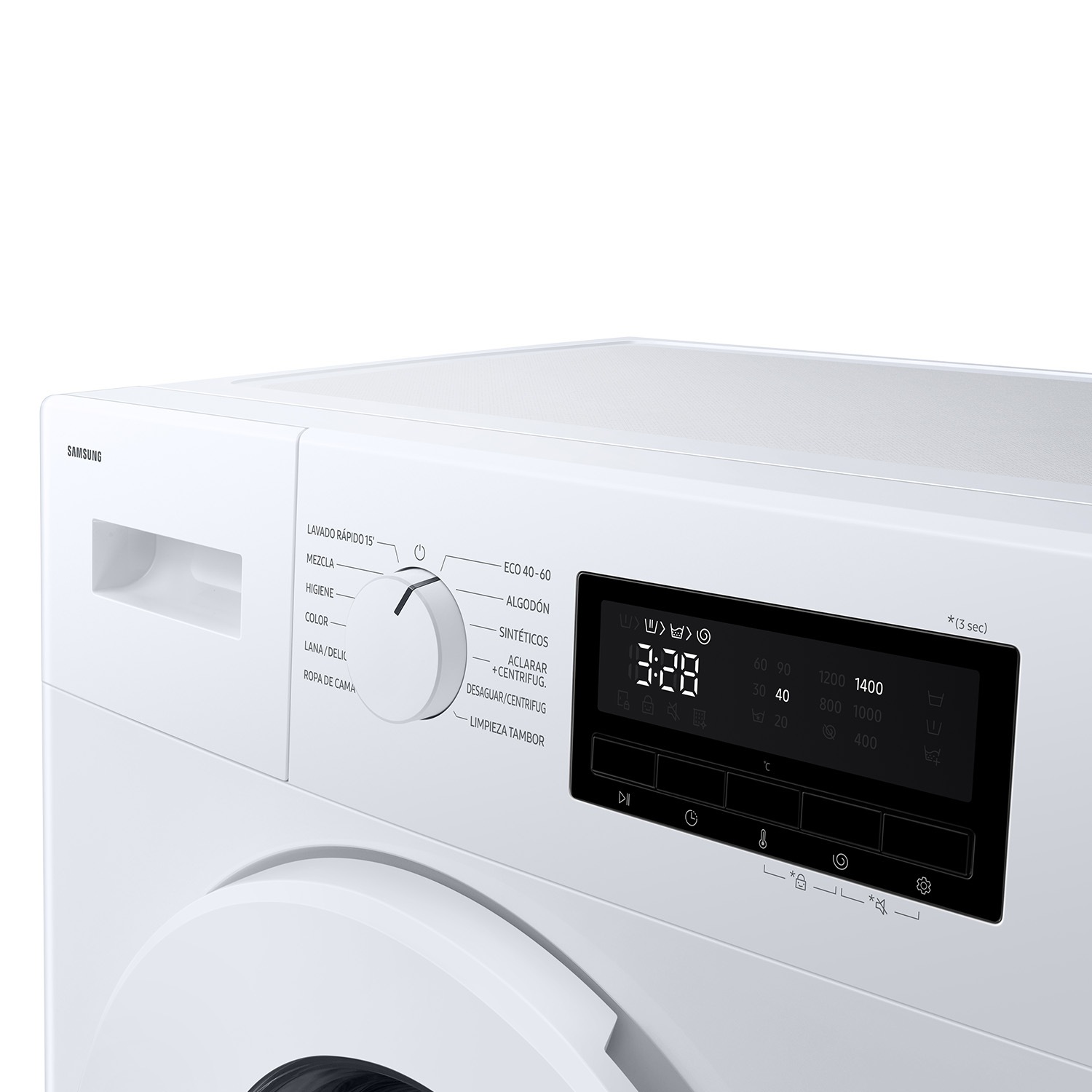 Lavadora con fondo reducido 7kg Motor Digital Inverter Clase A Blanca WW70FG3M05TWEC Blanco