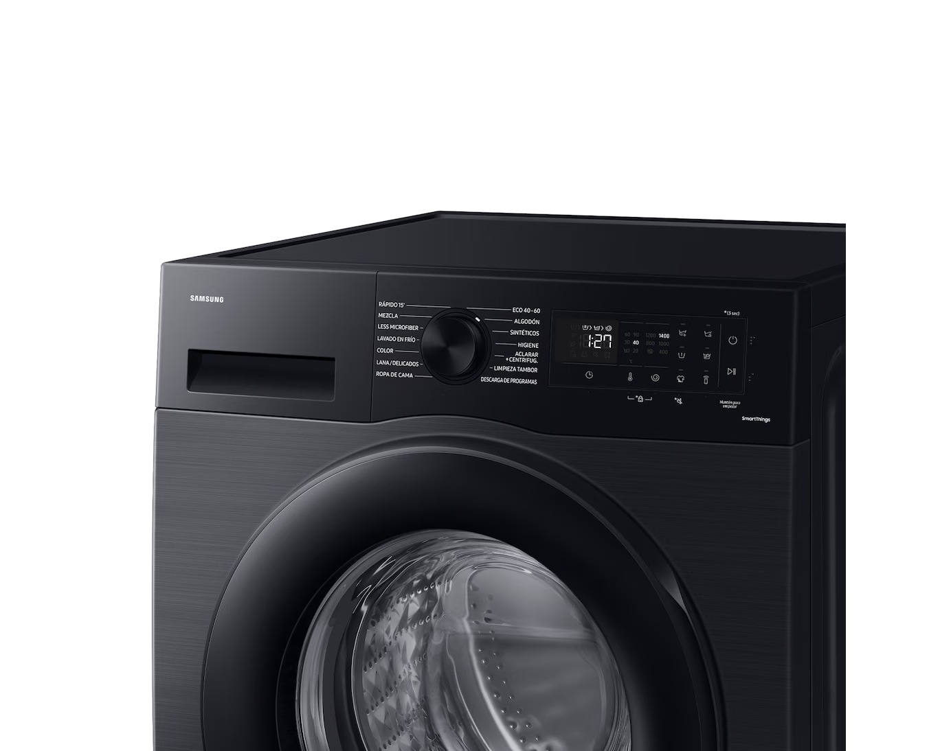 Lavadora de carga frontal Ecobubble™ Negra 8Kg Negro