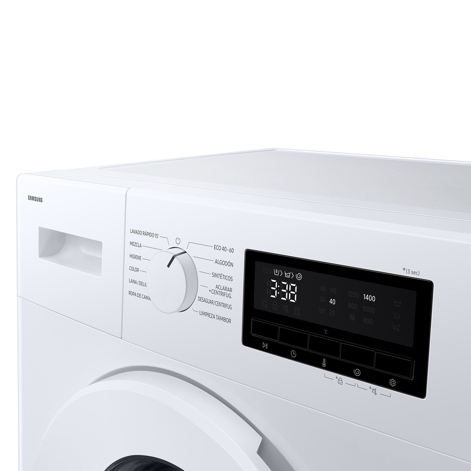 Lavadora con fondo reducido 8kg Motor Digital Inverter Clase A Blanca WW80FG3M05TWEC Blanco