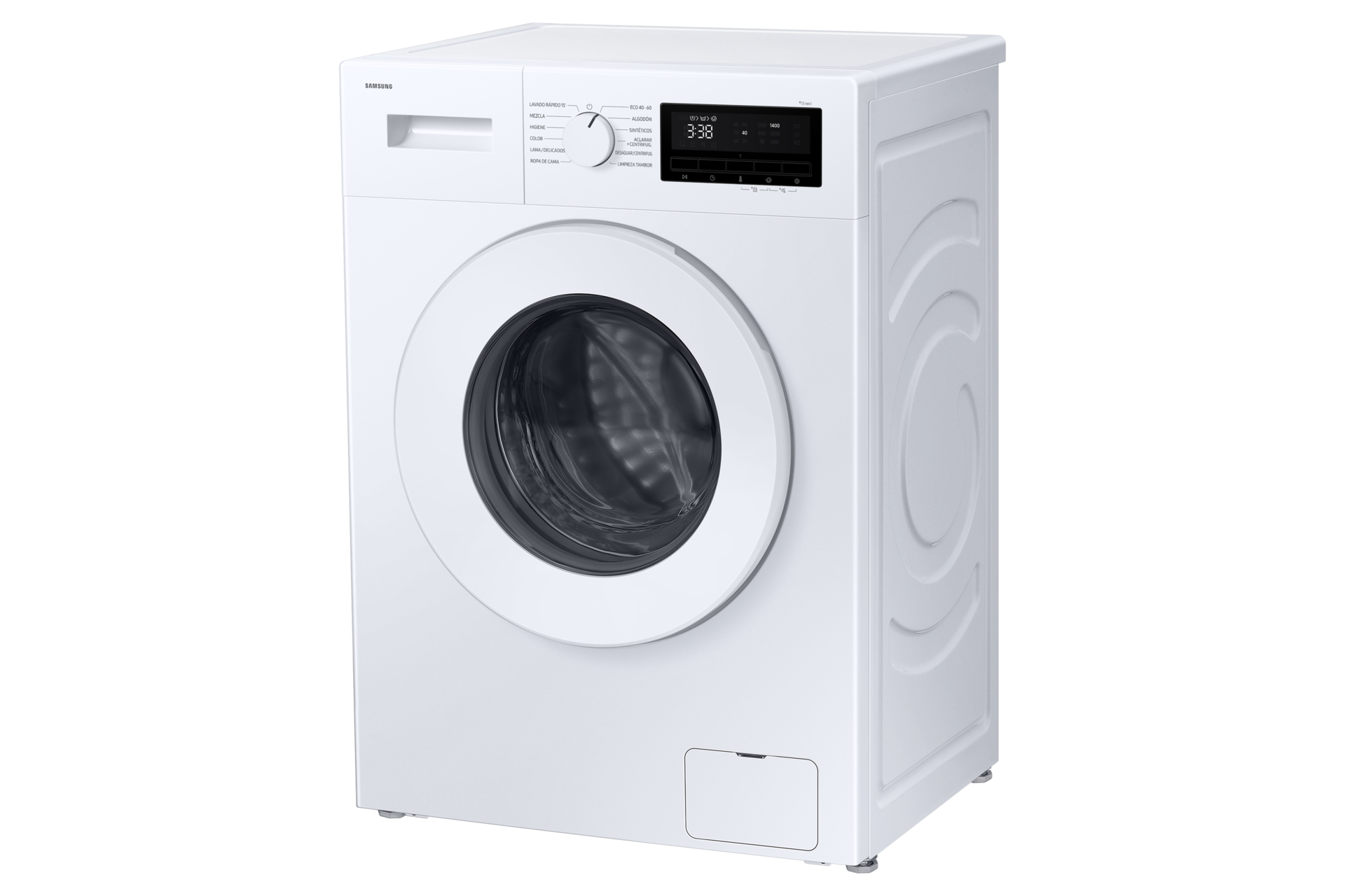 Lavadora con fondo reducido 8kg Motor Digital Inverter Clase A Blanca WW80FG3M05TWEC R-Perspective White 