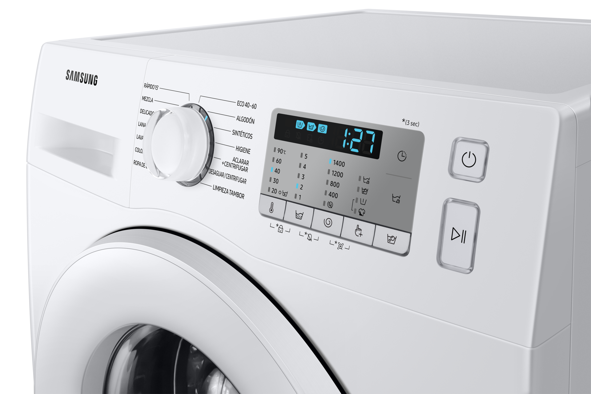 Lavadora EcoBubble ™ 8kg Blanco WW80TA049TH Panel-Control-1 White 