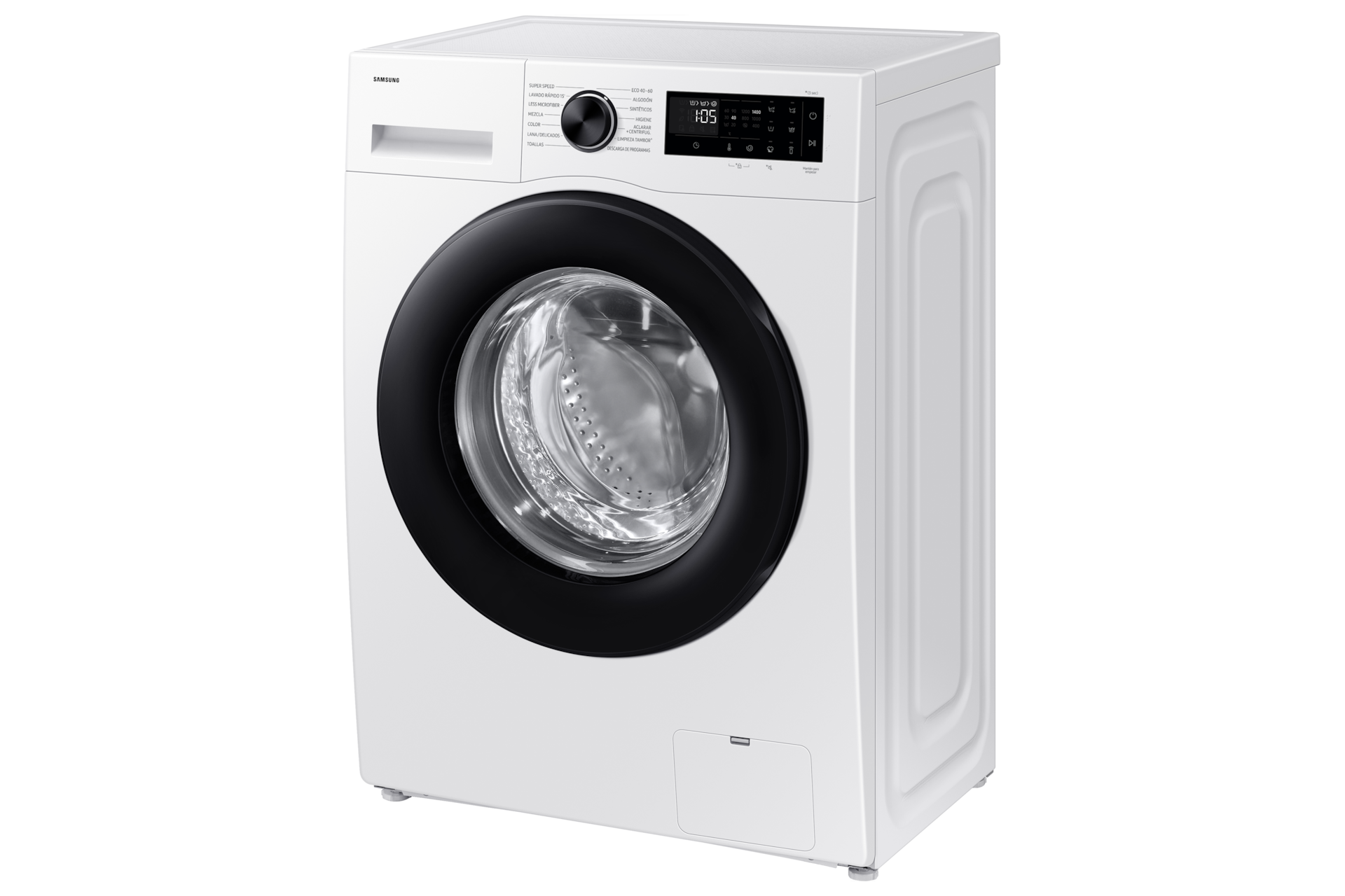 Lavadora con fondo reducido 9kg AI Ecobubble™ Clase A Blanca WW90DG5G34AEEC R-Perspective White 