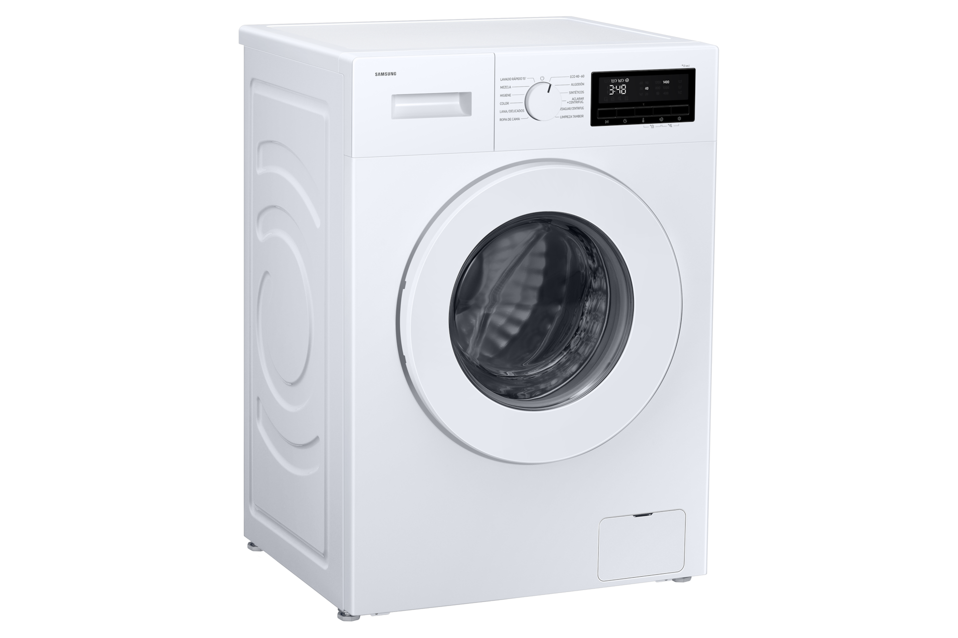 Lavadora con fondo reducido 9kg Motor Digital Inverter Clase A Blanca WW90FG3M05TWEC L-Perspective White 