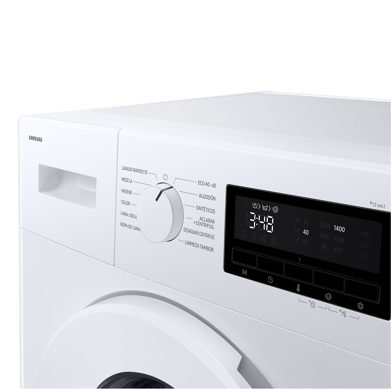 Lavadora con fondo reducido 9kg Motor Digital Inverter Clase A Blanca WW90FG3M05TWEC Blanco