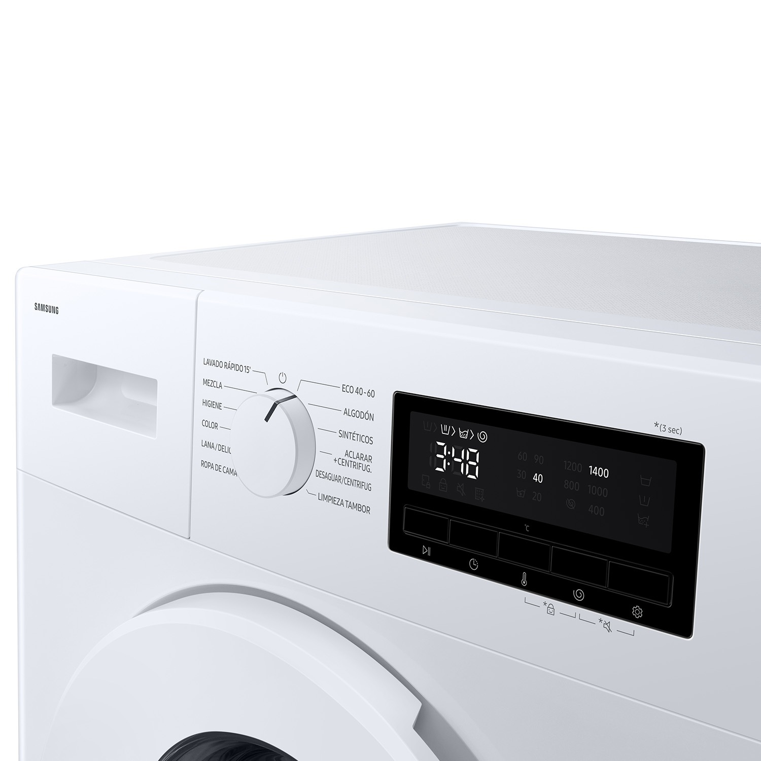 Lavadora con fondo reducido 9kg Motor Digital Inverter Clase A Blanca WW90FG3M05TWEC Blanco