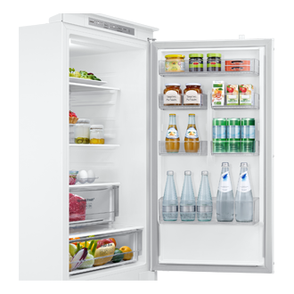 Kalusteisiin asennettava jääkaappi ja pakastin SpaceMax 177,5 cm Detail4-Half-Door-Bin White 