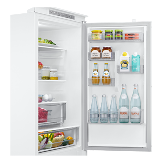 Kalusteisiin asennettava jääkaappi ja pakastin SpaceMax 177,5 cm Detail5-Half-Door-Bin White 