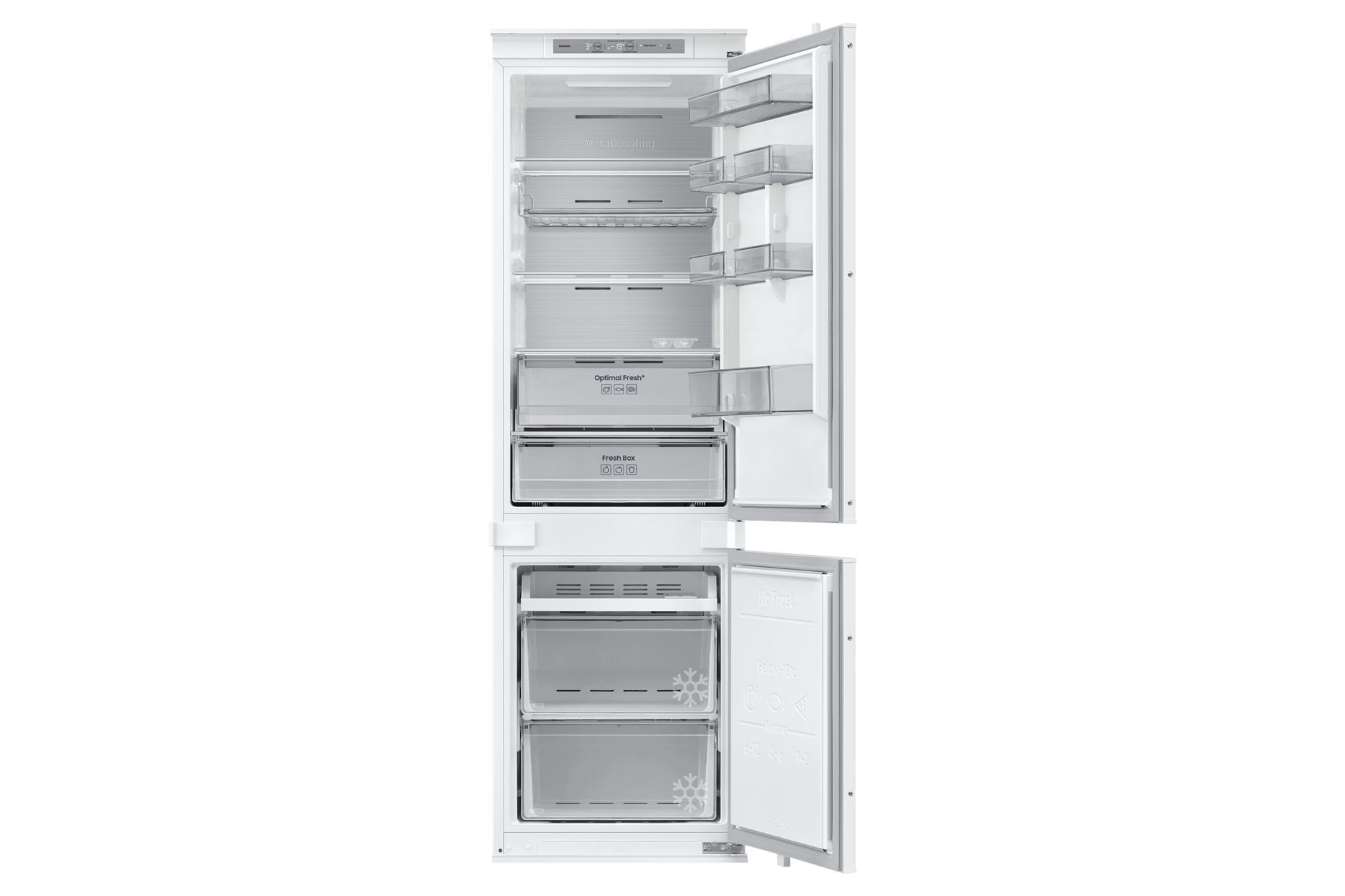 Kalusteisiin asennettava jääkaappi ja pakastin Twin Cooling Plus™ 177,5 cm Front-Open-Without-Food White 