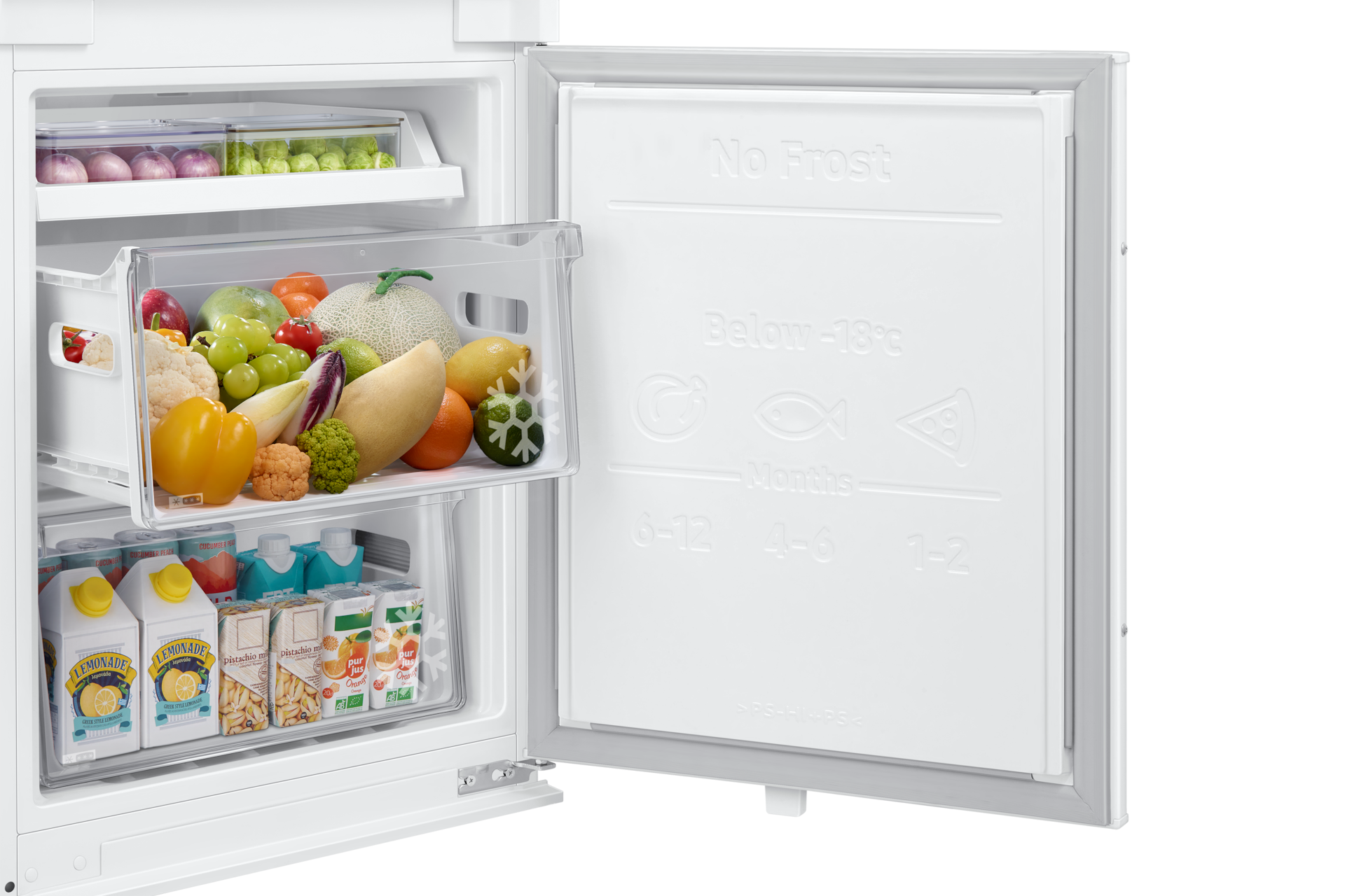 Kalusteisiin asennettava jääkaappi ja pakastin Twin Cooling Plus™ 193,5 cm Detail7 White 