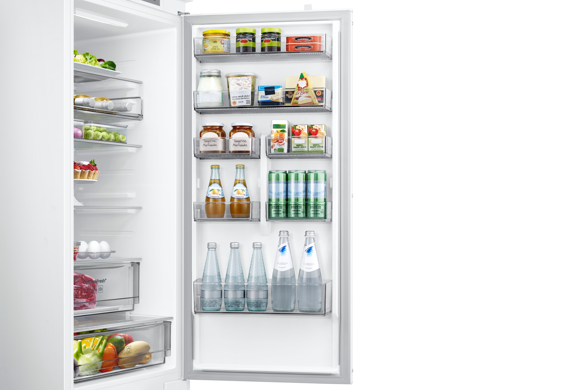 Kalusteisiin asennettava jääkaappi ja pakastin Twin Cooling Plus™ 193,5 cm Detail10-Half-Door-Bin White 