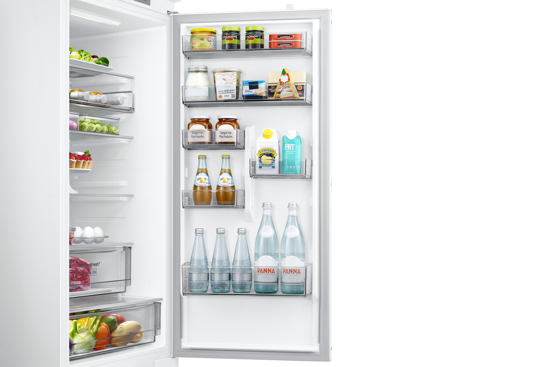 Kalusteisiin asennettava jääkaappi ja pakastin Twin Cooling Plus™ 193,5 cm Detail11-Half-Door-Bin White 