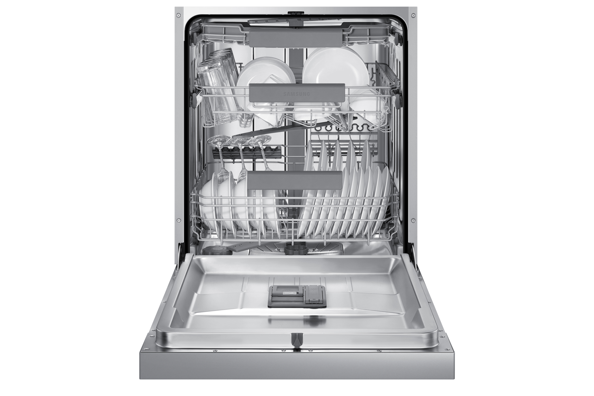Vapaasti sijoitettava astianpesukone, Auto Open Door 14 hengen astiastolle Front-Open3 Silver 
