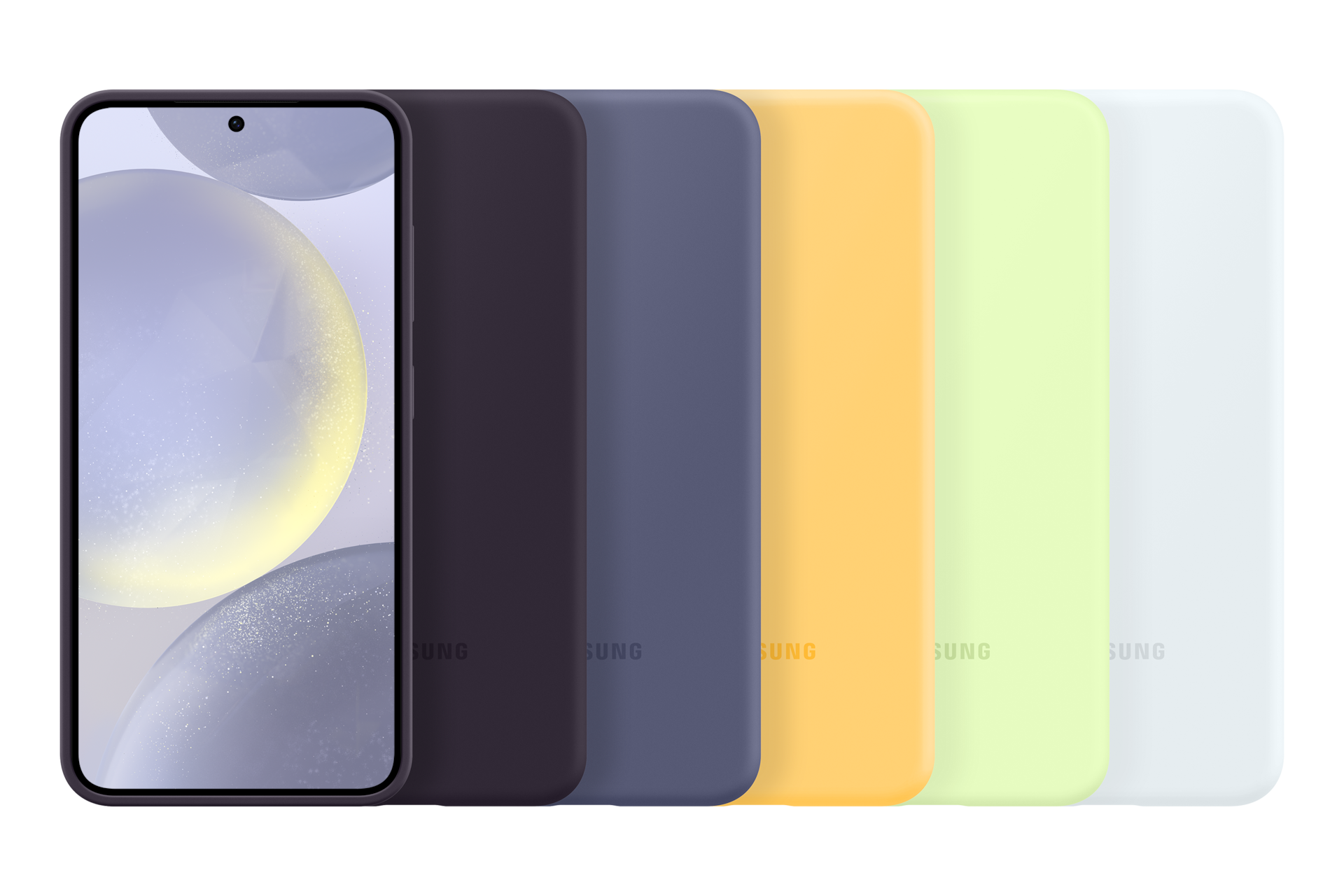Galaxy S24 Silicone Case Set-Cut White 