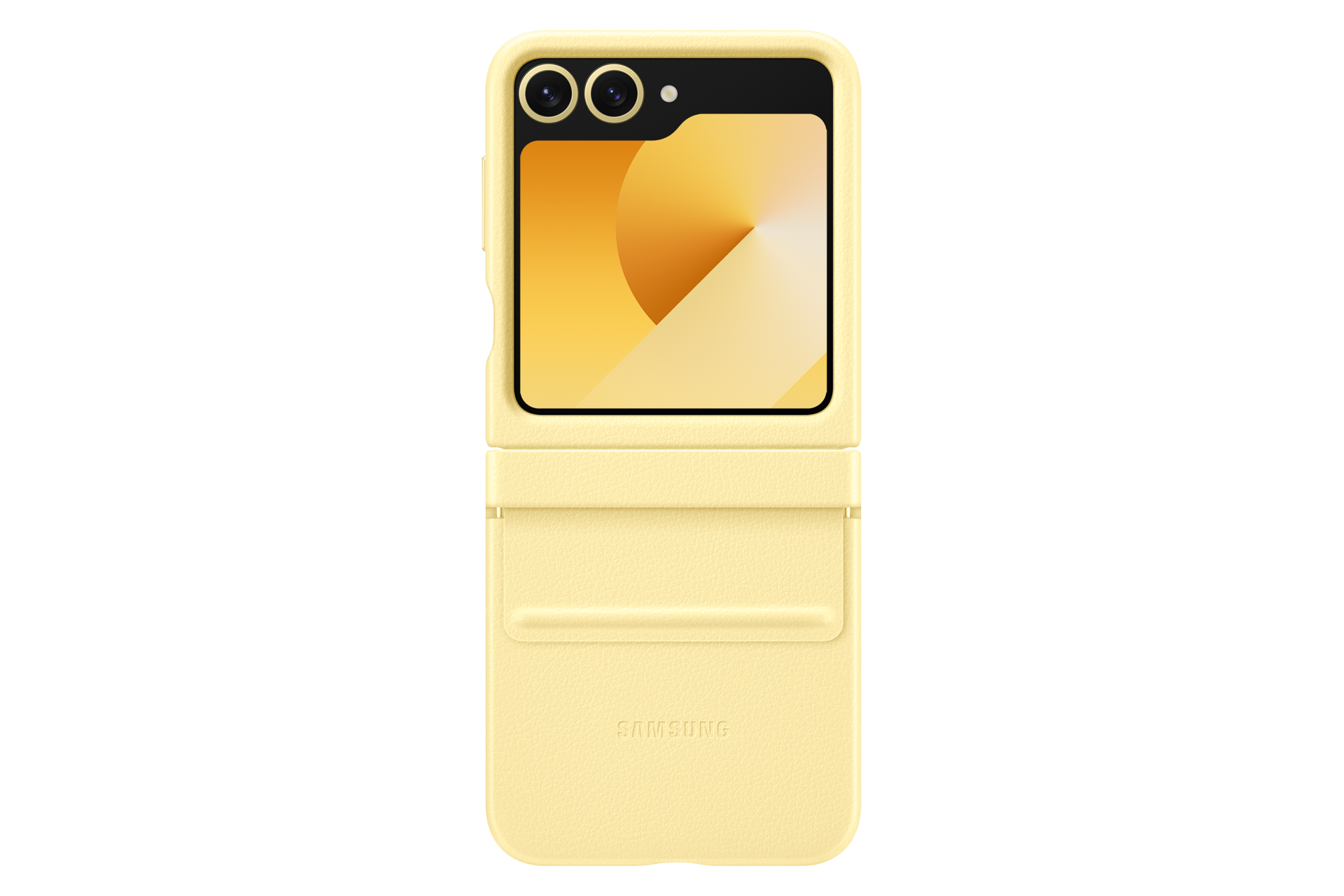 Galaxy Z Flip6 Kindsuit Case Front2 Yellow 