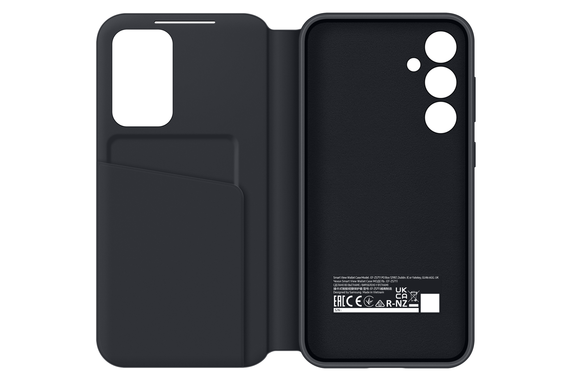 Galaxy S23 FE Smart View Wallet Case Front-Open-Case-Only Black 