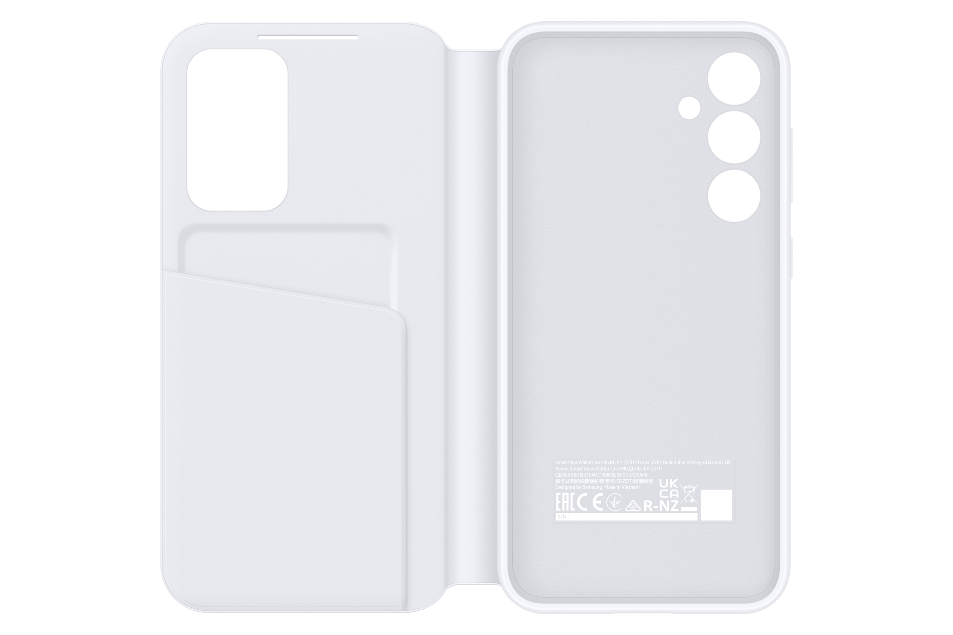 Galaxy S23 FE Smart View Wallet Case Front-Open-Case-Only White 