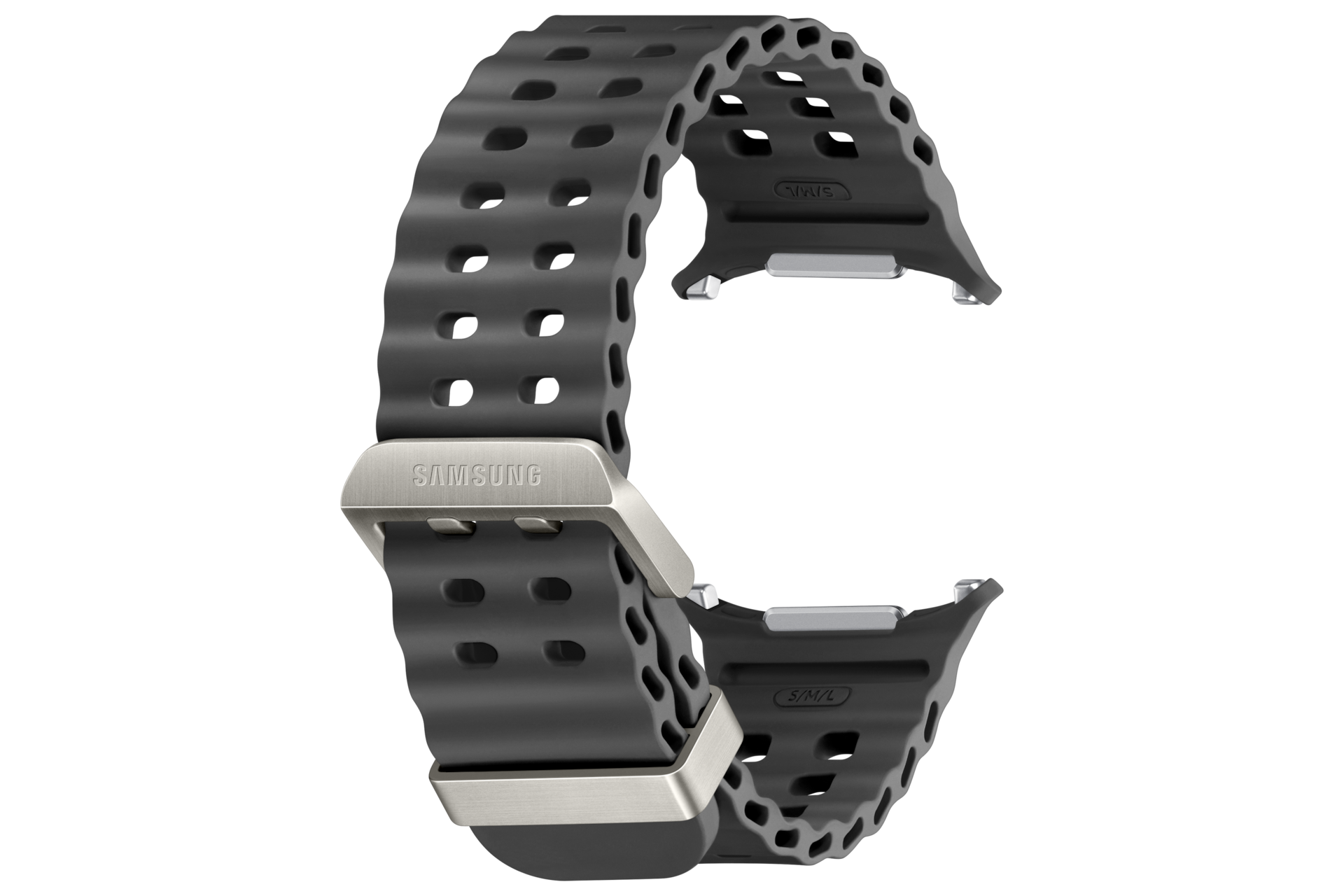 Galaxy Watch Ultra Marine Band Back-Perspective Dark Gray 