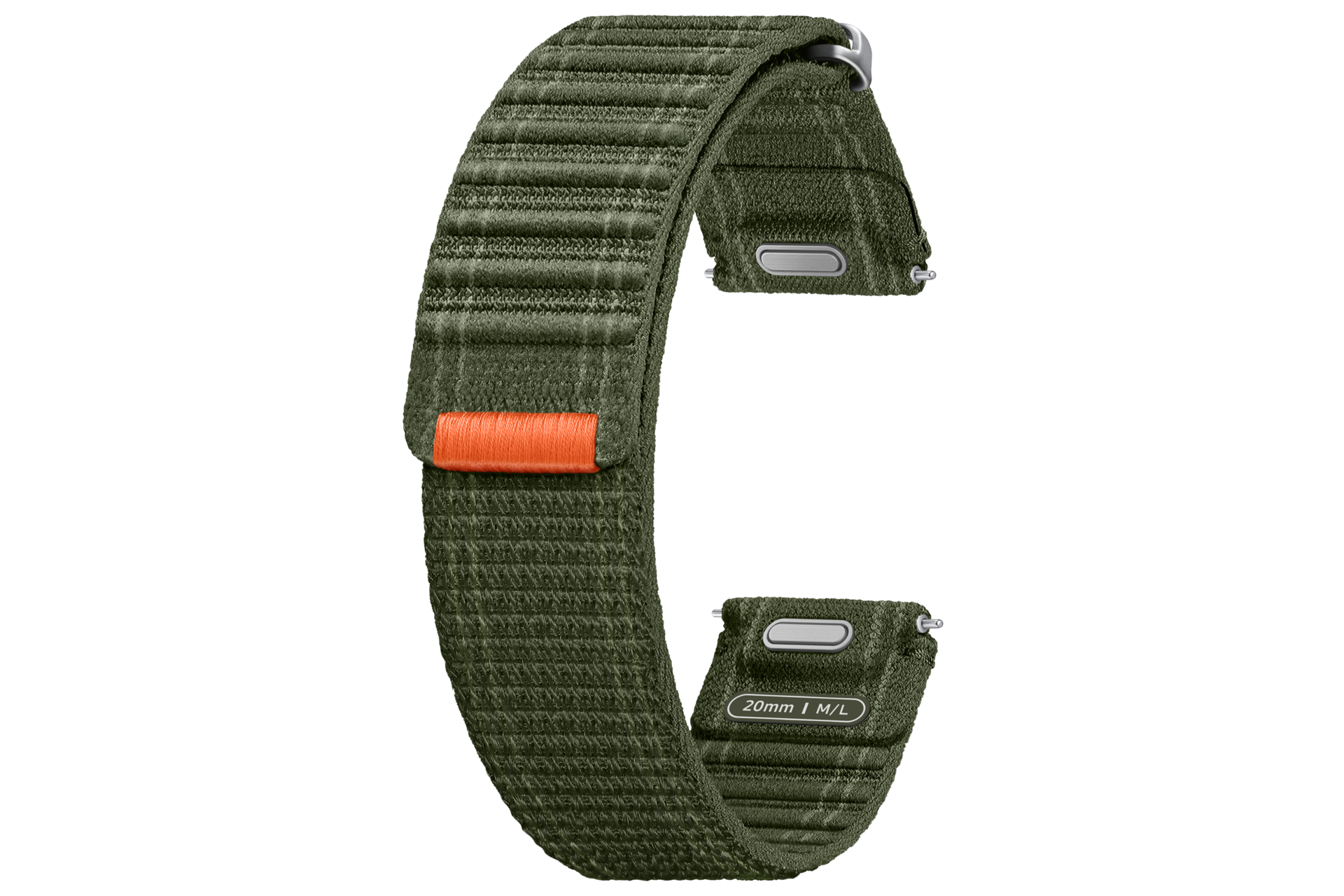 Galaxy Watch7 Fabric Band (M/L) Back-Perspective Green 