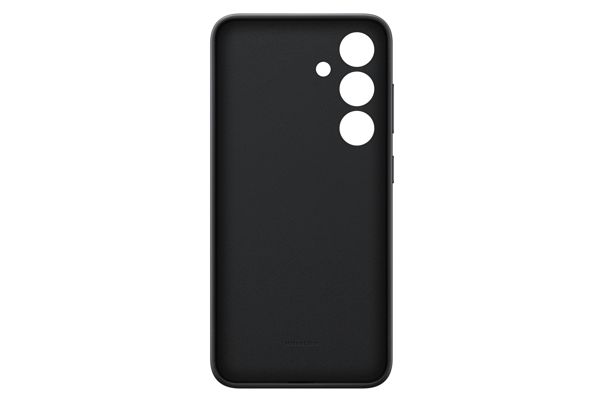 Galaxy S24 Vegan Leather Case Back Black 