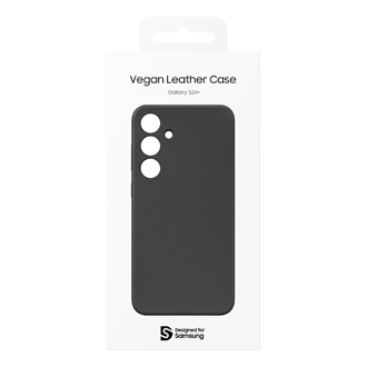 Galaxy S24+ Vegan Leather Case Package Black 
