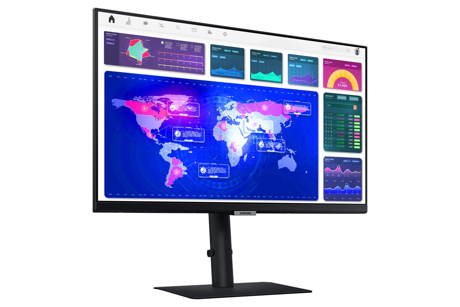 QHD Monitor with IPS panel and USB type-C L-perspective2 Black 