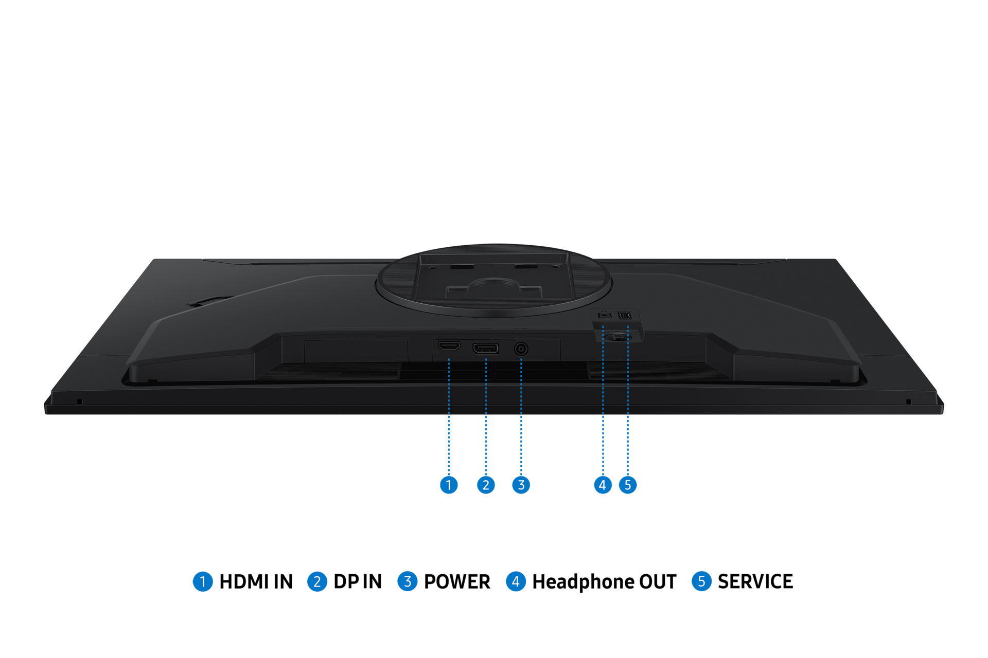 Odyssey G5 G50F QHD 180Hz Monitor Detail-Connectivity Black 